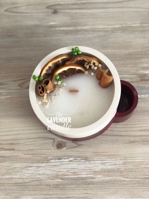 The Lavender Candle Dekoratif vişne mumluk