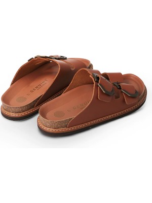 Genuins Kadın Terlik Galıa G104864 Genuins Leather Camel