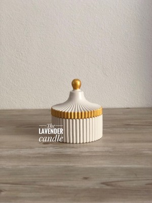 The Lavender Candle Gold Detaylı Set