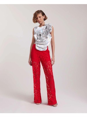 Deep Beach Dantel palazzo pantolon