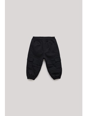 GB Baby Bg Store Erkek Bebek Siyah Pantolon Regular Fit Örme Kumaşlı Yumuşak Doku