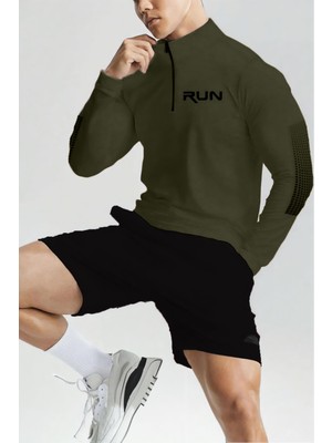 Ghassy Co. Erkek Running Hızlı Kuruma Nem Emici Teknik Performan Uzun Kollu T-Shirt