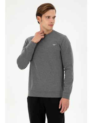 U.S. Polo Assn.  Erkek Antrasit Melanj Sweatshirt 50295916-VR081