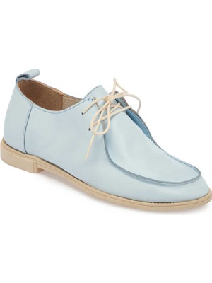 Tergan Mavi Hakiki Deri Kadın Casual Ayakkabı - K24I1AY67367-S1M