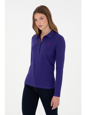 U.S. Polo Assn. Kadın Mor Basic Sweatshirt 50289541-VR038