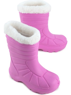 Gezer Kız Çocuk Kışlık Boğazdan Peluşlu İçi Sıcak Astarlı Su Geçirmez Yağmur Kar Bot Çizme