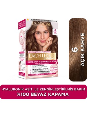 L'Oréal Paris Excellence Creme Saç Boyası - 6 Açık Kahve