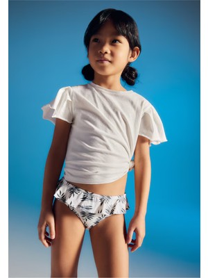 Mango Kids Çocuk Fırfırlı Çiçekli Bikini Altı