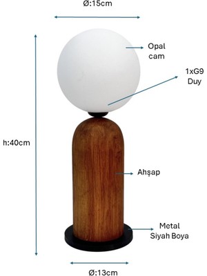 Pulchino Siyah Boyalı Modern Masa Lambası PLC-1230-M1-BSY