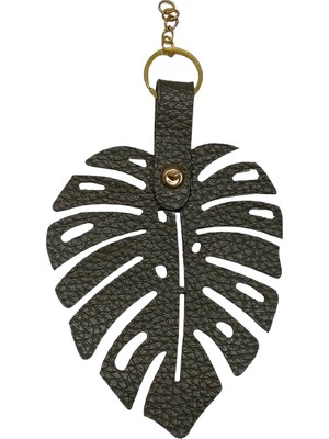 Elegantshop Deri Yaprak Çanta Süsü 10*19 cm YML21