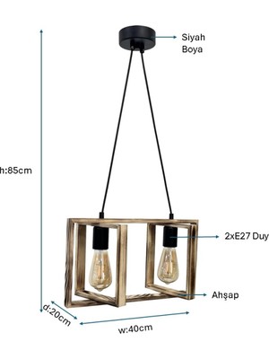 Pulchino Siyah Boyalı Modern Avize Plc-1235-Av-Bsy