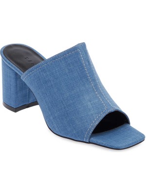 Tergan  Mavi Tekstil Kadın Terlik - K24Y1TR67321-E0G