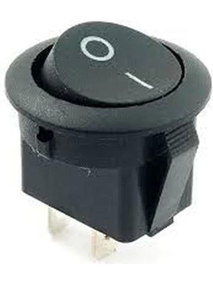 Ender Yuvarlak Işıksız Anahtar 21 mm Siyah