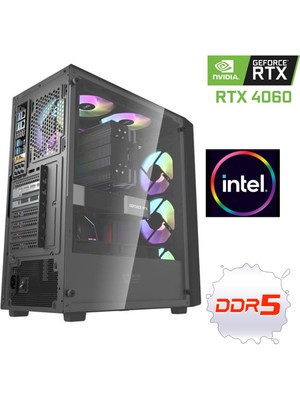 Pcbox Ddr5 Rtx 4060 Intel I5 13400F 16GB Ddr5 Ram 500 GB 3500MB/S M.2 Nvme SSD Oyuncu Masaüstü Bilgisayar Pcbox V1.0