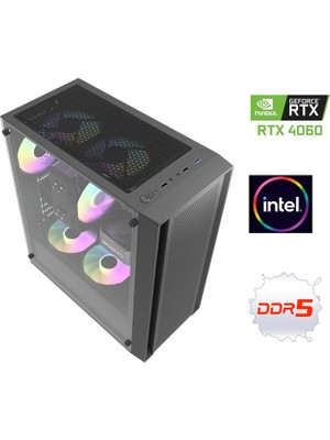 Pcbox Ddr5 Rtx 4060 Intel I5 13400F 16GB Ddr5 Ram 500 GB 3500MB/S M.2 Nvme SSD Oyuncu Masaüstü Bilgisayar Pcbox V1.0