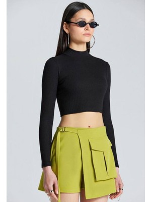 Uzun Kollu Siyah Crop