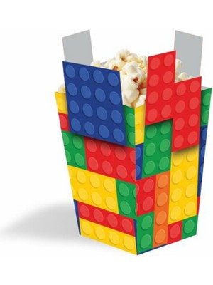 Parti Sürprizi Block partisi özel kesim mısır kutusu 8adet