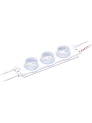 Demir Led 220 Volt 3 Watt 3 Lü Lensli 3030 Modül LED Beyaz (5 Adet)