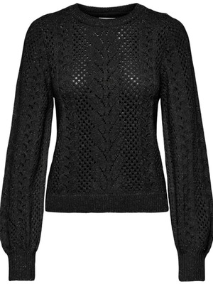 Only Onlmary Lıfe Ls Glıtter O-Neck Knt SİYAH15328505