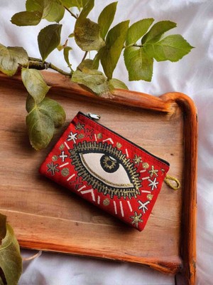 Pirene Red Eye Mini Makyaj, Para, Ilaç Çantası