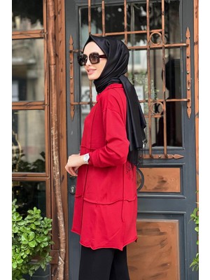 Misswhence Triko Tunik 36016 Kırmızı