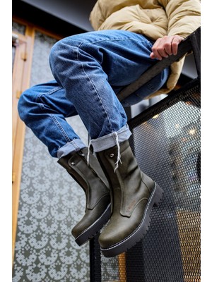 Deridün Yıldız Shoes CH027 Cst Quebec Erkek Bot Hakı