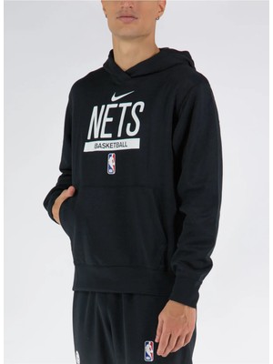 Nike Dri-Fit Nba Brooklyn Nets Spotlight Erkek Siyah Basketbol Sweatshirt DN8149-010