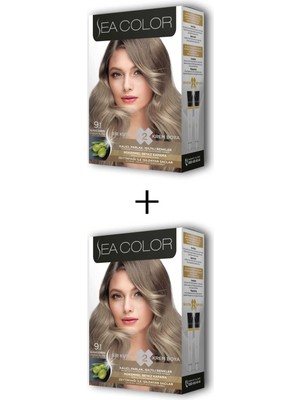 2X2 Tüp Krem Saç Boyası Seti Elmas Sarısı No:9.1