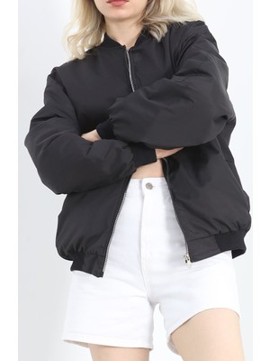 Adatakbutiq Unisex Bomber Ceket Siyah - 20362.1761.