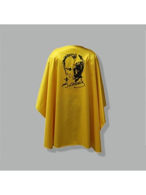 Sınıf Sepeti Atatürk Baskılı Sarı Gösteri Pelerini