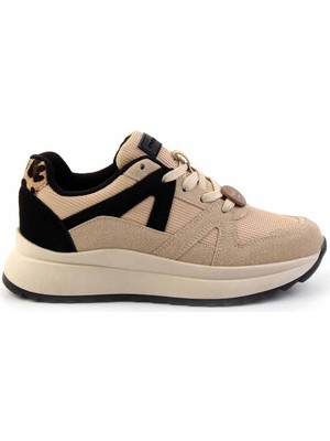 Bambi Bej Nubuk   Kadın Sneaker K01412600001