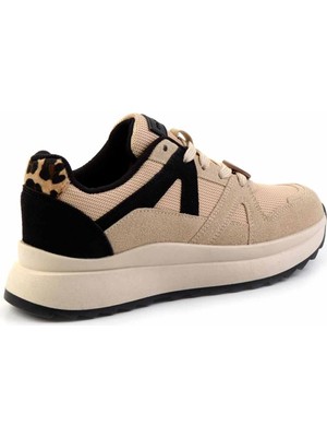 Bambi Bej Nubuk   Kadın Sneaker K01412600001