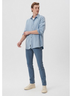 Jake Mavi Black Mavi Gabardin Pantolon Erkek Günlük Desenli Dar Paça Model