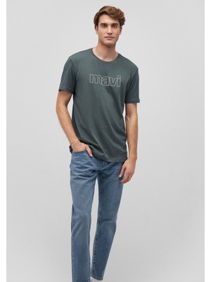 Mavi Logo Baskılı Yeşil Tişört065781-71598