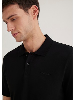 Mavi Siyah (TENCEL™) Liyosel Karışımlı Polo Tişört 0611837-900