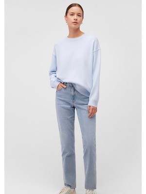 Mavi Bisiklet Yaka Mavi Kazak 1710499-70717