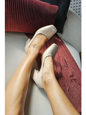 Topukla 10 947 Topukla Kadın Kalın Topuklu Şık Günlük Ayakkabı