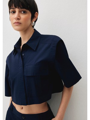 Kısa Kollu Lacivert Gömlek1210911-82458