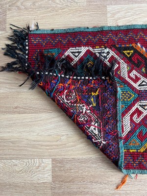 61X128 cm Çok Renkli. Harika Kondisyonlu El Dokuma Nostaljik Dekoratif Anadolu Kilim