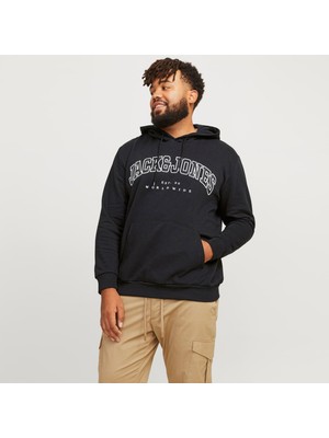 Jack & Jones Büyük Beden Logo Baskili Sweatshirt - Caleb