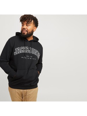 Jack & Jones Büyük Beden Logo Baskili Sweatshirt - Caleb