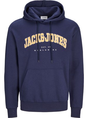 Jack & Jones Büyük Beden Logo Baskili Sweatshirt - Caleb
