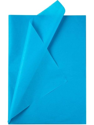 Roco Paper Co. Pelur Kağıt - Hediye Ve Çiçek Paketleme Kağıdı, 25’Li Paket, 50x70 Cm, Mavi