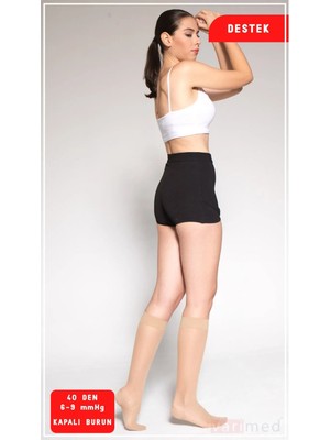 2011 Varicease Glamour 40 Den Diz Altı Kapalı Burun Destek Çorabı 6 - 9 Mmhg Basınç