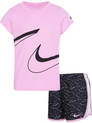 Nike Swoosh Logo Tempo Set Kız Çocuk Şort Takım 36L803-023