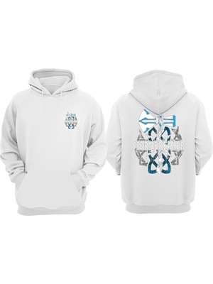 The Wert Unisex Thor Stormbreaker Tasarım Ön Arka Baskılı Normal Kalıp Beyaz Sweatshirt