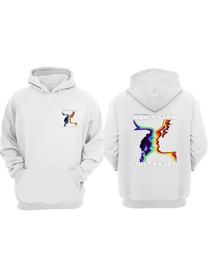 The Wert Unisex Graphic Design For Tasarım Ön Arka Baskılı Normal Kalıp Beyaz Sweatshirt