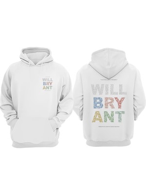 The Wert Unisex Wıll Bry Ant Tasarım Ön Arka Baskılı Normal Kalıp Beyaz Sweatshirt