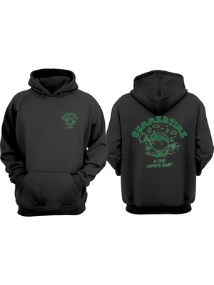The Wert Unisex Summer Time The Lıvıns Easy Tasarım Ön Arka Baskılı Normal Kalıp Siyah Sweatshirt