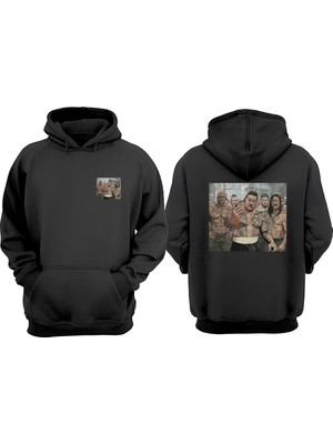 The Wert Gangsters, Seung Eun Kim Tasarım Ön Arka Baskılı Normal Kalıp Siyah Sweatshirt